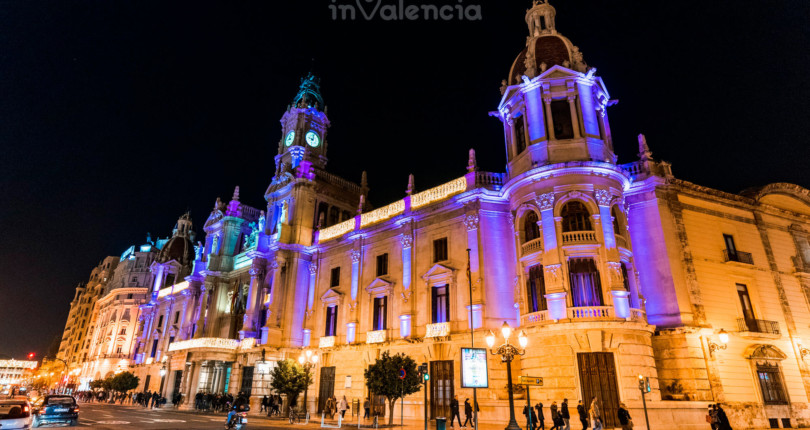 Evento de nochevieja en el Ayuntamiento de Valencia